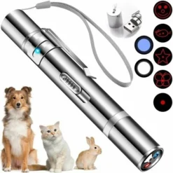 Jouet Pointeur Laser D'intérieur Pour Chat Et Chien, Jouet Interactif Pour Chat Et Chien D'intérieur, Chargement USB