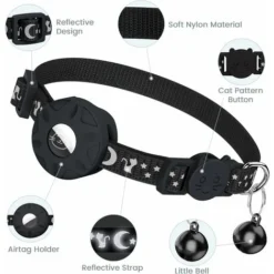 Lot De 2 Colliers Airtag Pour Animaux De Compagnie, Collier Pour Chat Tout-en-un Avec Dispositif De Retenue AirTag Et Clochette, Collier Pour Chat Réfléchissant Avec Boucle De Sécurité Cassante, Adapt 7 Lot De 2 Colliers Airtag Pour Animaux De Compagnie, Collier Pour Chat Tout-en-un Avec Dispositif De Retenue AirTag Et Clochette, Collier Pour Chat Réfléchissant Avec Boucle De Sécurité Cassante, Adapt -Amis Poils Soldes Boutique 97244508 3
