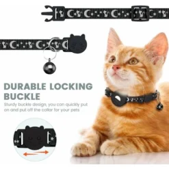 Lot De 2 Colliers Airtag Pour Animaux De Compagnie, Collier Pour Chat Tout-en-un Avec Dispositif De Retenue AirTag Et Clochette, Collier Pour Chat Réfléchissant Avec Boucle De Sécurité Cassante, Adapt 8 Lot De 2 Colliers Airtag Pour Animaux De Compagnie, Collier Pour Chat Tout-en-un Avec Dispositif De Retenue AirTag Et Clochette, Collier Pour Chat Réfléchissant Avec Boucle De Sécurité Cassante, Adapt -Amis Poils Soldes Boutique 97244508 4