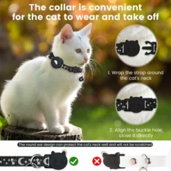 Lot De 2 Colliers Airtag Pour Animaux De Compagnie, Collier Pour Chat Tout-en-un Avec Dispositif De Retenue AirTag Et Clochette, Collier Pour Chat Réfléchissant Avec Boucle De Sécurité Cassante, Adapt 9 Lot De 2 Colliers Airtag Pour Animaux De Compagnie, Collier Pour Chat Tout-en-un Avec Dispositif De Retenue AirTag Et Clochette, Collier Pour Chat Réfléchissant Avec Boucle De Sécurité Cassante, Adapt -Amis Poils Soldes Boutique 97244508 5
