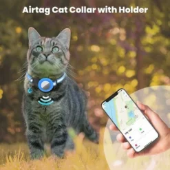 Lot De 2 Colliers Pour Animaux De Compagnie, Collier Airtag Pour Chat, Collier Airtag Pour Chat Avec Cloche Et Fermeture De Sécurité, 3/8" De Large, Collier Réfléchissant Avec Support Airtag Imperméab -Amis Poils Soldes Boutique 97247668 3