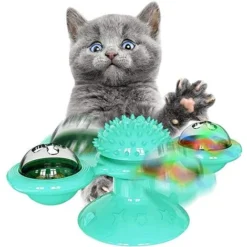 Jouet Pour Chat En Forme De Roue D'épingle, Jouet Interactif Pour Chat, Jouet D'intérieur Rotatif, Outil à Griffer, Jouet à Mâcher, Adapté Aux Chats (jaune) -Amis Poils Soldes Boutique 97261005 2