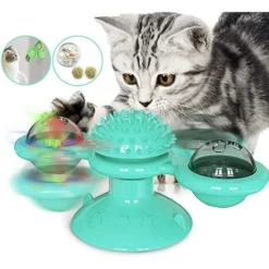 Jouet Pour Chat En Forme De Roue D'épingle, Jouet Interactif Pour Chat, Jouet D'intérieur Rotatif, Outil à Griffer, Jouet à Mâcher, Adapté Aux Chats (jaune) -Amis Poils Soldes Boutique 97261005 3