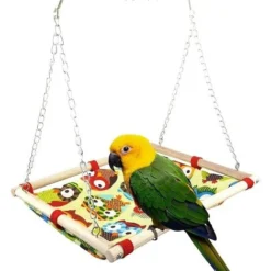 Hamac De Toile D'oiseau Pour Animaux De Compagnie,Hamac Suspendu à L'oiseau,Balancer Petit Lit Suspendu Oiseau Perroquet Diamant Perroquet Gris Africain Perroquet Cage Jouet