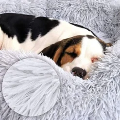 Panier Rond Chien Coussin Chat Panier Donut Doux Et Chaud, Gris Clair, Dimension Extérieure Ø 40 Cm (S) -Amis Poils Soldes Boutique 97502507 5