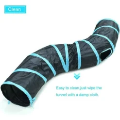 Road Tunnel Pour Chat, 2 Voies/3 Voies/4 Voies/5 Voies Tubes De Tunnels Pliable Jouet Labyrinthe Interactif Pour Petits Animaux, Petit Lapin,Chaton, Chiot,Furet,cochons D’ Inde (2 Voies) -Amis Poils Soldes Boutique 97503300 3