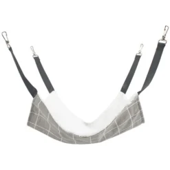 Hamac Pour Chat, Hamac Respirant Pour Cage Pour Animal Domestique Avec Sangles Réglables Et Crochets En Métal, Lit Hamac Suspendu Double Face Pour Chat, Furet, Chiot, Autres Petits Animaux