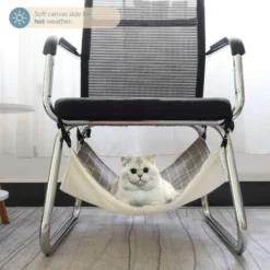 Hamac Pour Chat, Hamac Respirant Pour Cage Pour Animal Domestique Avec Sangles Réglables Et Crochets En Métal, Lit Hamac Suspendu Double Face Pour Chat, Furet, Chiot, Autres Petits Animaux -Amis Poils Soldes Boutique 97507093 3