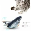 Jouets Poisson Pour Chat,30cm Electronique Automatique Jouets Vibrant Dansant Bouge,Jouets Cataire,Jouet à Mâcher,Jouets Poisson Interactif Réaliste Pour Chat(Rechargeable USB)