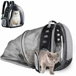Sac à Dos Chat Chien.Sac Transport Chat Chien.Sac à Dos Transparent Pour Chat Et Chien Animal De Compagnie,Sac à Bulles Extensible Portable Pour Voiture/Shopping/Plein AI
