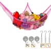 Hamac De Rangement Pour Animaux En Peluche Et Jouets Hamac Extra Large Kids Mesh Toy (Rose)