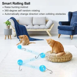 Jouets Interactifs Pour Chats Pour Chats D'Intérieur, Jouets Pour Chatons Roulants Automatiques, Lumière Led De Couleur Tournante Intégrée, Boule De Mouvement De Synchronisation De Charge Usb Avec Plu 9 Jouets Interactifs Pour Chats Pour Chats D'Intérieur, Jouets Pour Chatons Roulants Automatiques, Lumière Led De Couleur Tournante Intégrée, Boule De Mouvement De Synchronisation De Charge Usb Avec Plu -Amis Poils Soldes Boutique 97537557 5