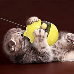 Distributeur De Nourriture Pour Chat Jouets De Friandises, Boule De Friandises Pour Animaux De Compagnie À Alimentation Lente, Jouet D'Entraînement Iq De Style Gobelet Amusant Avec Deux Boules Roulant -Amis Poils Soldes Boutique 97537935 4