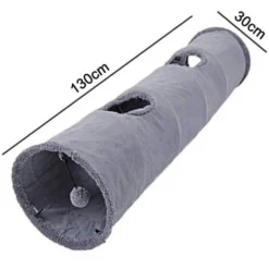Tunnel Pliable Pour Chat, Tunnel De Jeu En Daim Durable Avec Balle Et Trou, Pour Chats, Lapins, Chatons, Chiots Et Petits Animaux De Compagnie -Amis Poils Soldes Boutique 97538057 5