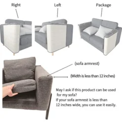 Protecteur De Canapé - Protection Des Meubles En Sisal Naturel Contre Les Chats - Canapé D'Angle À Gratter Pour Chat Pour Lit, Chaise, Canapé - Installation Facile -Amis Poils Soldes Boutique 97542016 5