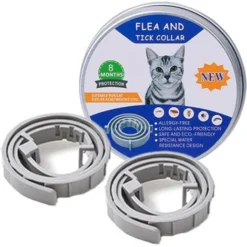 Lot De 2 Colliers Vermifuges Pour Animaux De Compagnie Contre Les Puces Et Les Tiques Pour Chien/chat, Collier De Chiot étanche Réglable.