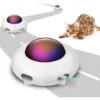 Jouet Interactif Pour Chat Pour Chats D'intérieur Avec Plume Rotative, Jouet électronique Interactif Pour Chat UFO (mode Intelligent, Faible Bruit, Arrêt Automatique, Plume Mobile Aléatoire, Chargemen