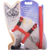 Harnais Pour Chat, Collier De Sangle En Nylon De Conception Réglable Avec Laisse, Harnais De Sécurité Pour Chat Pour Petit Chat, Chien Et Animal De Compagnie, Marche En Plein Air, Rouge