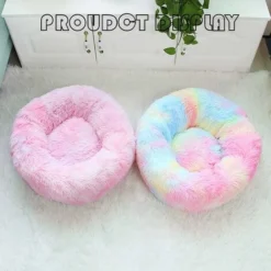 Lit Pour Chien Rond En Peluche Pour Chat, Lit Pour Chiot Doux Et Lavable, Joli Lit Pour Petit Chien Et Chat, Lit De Luxe Pour Animal De Compagnie 60 Cm -Amis Poils Soldes Boutique 97560376 3