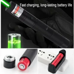 Tactique Vert Chasse Fusil Scope Sight Laser Pen, High Power Demo Remote Pen Laser Pointer Projector Travel Outdoor Flashlight, LED Interactive Baton Funny Laser Pointer Pen Toys -Amis Poils Soldes Boutique 97564147 5