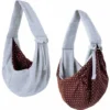 Porte-écharpe Pour Chien Et Chat - Sac Papoose Réversible Mains Libres Pour Animaux De Compagnie - Conception De Pochette Souple Et Fourre-tout - Convient Aux Chiots, Petits Chiens Et Chats Pour Les V