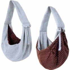 Porte-écharpe Pour Chien Et Chat - Sac Papoose Réversible Mains Libres Pour Animaux De Compagnie - Conception De Pochette Souple Et Fourre-tout - Convient Aux Chiots, Petits Chiens Et Chats Pour Les V