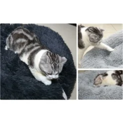 Panier Pour Chien 50CM Lit Pour Chat Lit Pour Chien Lavable Anti Dérapant Rond En Peluche Animal De Compagnie Lit Coussin Rond Pour Chat Chien -Amis Poils Soldes Boutique 98372235 5
