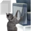 Protecteur De Rayure De Chat, Protecteurs Anti-Griffes Autocollantes, Protection Anti-Griffures Protection Canape Chat, Protections Anti-Rayures Pour Meubles Canapé Table Porte 6 Pièces