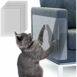 Protecteur De Rayure De Chat, Protecteurs Anti-Griffes Autocollantes, Protection Anti-Griffures Protection Canape Chat, Protections Anti-Rayures Pour Meubles Canapé Table Porte 6 Pièces