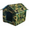 Litière Pour Chats Errants, Chenil De Litière Pour Chats Imperméable, Maison Chaude Extérieure Pour Chats Errants, Maison De Villa Pour Animaux De Compagnie, Pliable Et Lavable (vert Camouflage M: 383