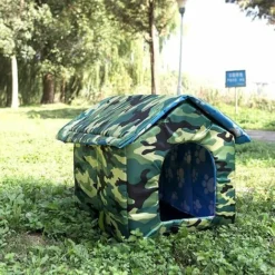 Litière Pour Chats Errants, Chenil De Litière Pour Chats Imperméable, Maison Chaude Extérieure Pour Chats Errants, Maison De Villa Pour Animaux De Compagnie, Pliable Et Lavable (vert Camouflage M: 383 -Amis Poils Soldes Boutique 99455842 3