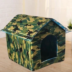 Litière Pour Chats Errants, Chenil De Litière Pour Chats Imperméable, Maison Chaude Extérieure Pour Chats Errants, Maison De Villa Pour Animaux De Compagnie, Pliable Et Lavable (vert Camouflage M: 383 -Amis Poils Soldes Boutique 99455842 4