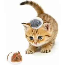 Jouet Chat, 2 Pièces Souris En Peluche, Automatique Chat Souris Jouet, Ensemble De Jouets Pour Chats, Jouet Chat Interactif Animaux Domestiques Toys Pour Chat Chaton -Amis Poils Soldes Boutique 99538955 4