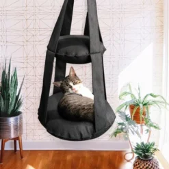 Hamac Suspendu Pour Chat - Lit Pour Chat D'intérieur Nid De Balanoire Pour Chat Cadeaux 50x50x120 Cm -Amis Poils Soldes Boutique 99807677 5